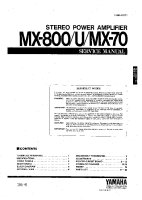 Yamaha MXU - Service Manual 